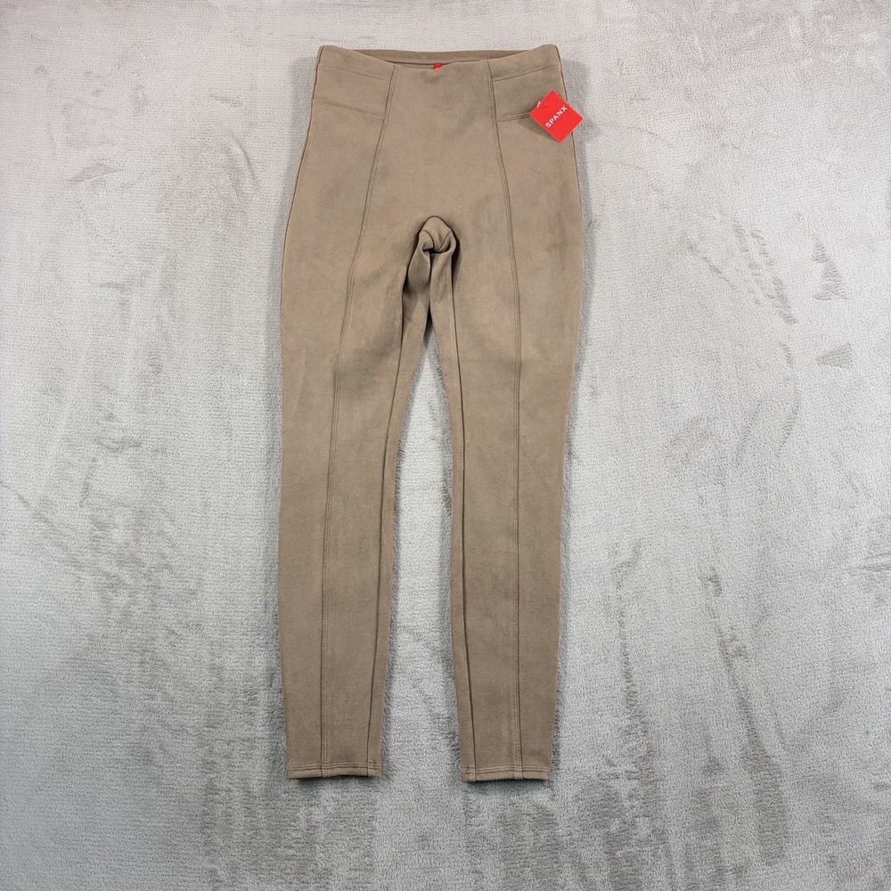 SPANX Faux Suede Leggings in Brown Women Small NWT $98